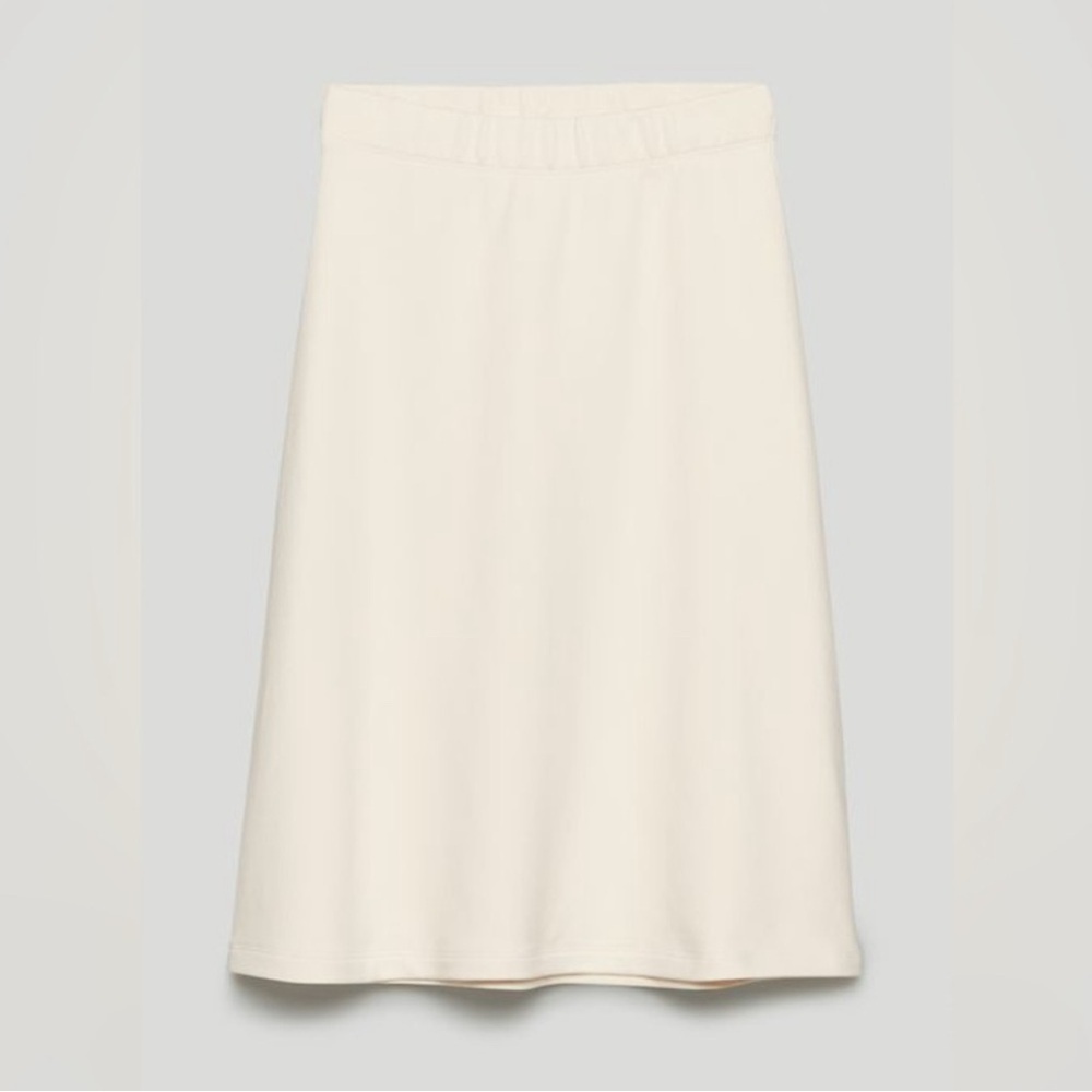 Aritzia By Babaton Elegant Cream A-Line Skirt Enquiry size Medium